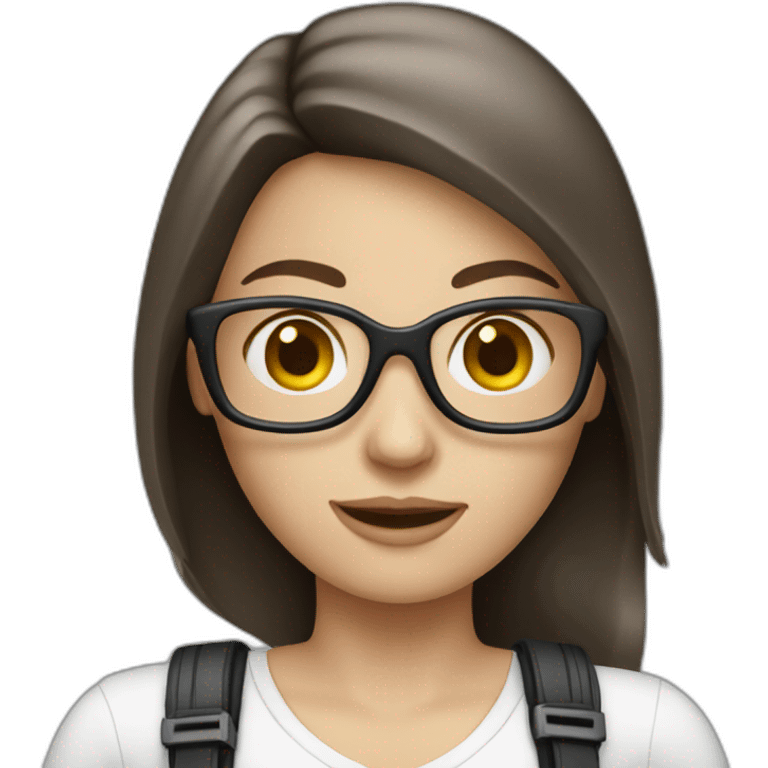 white brunette woman photographer emoji