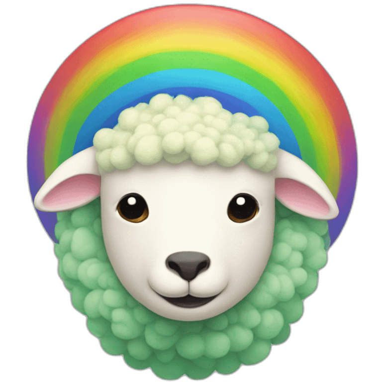 rainbow sheep emoji