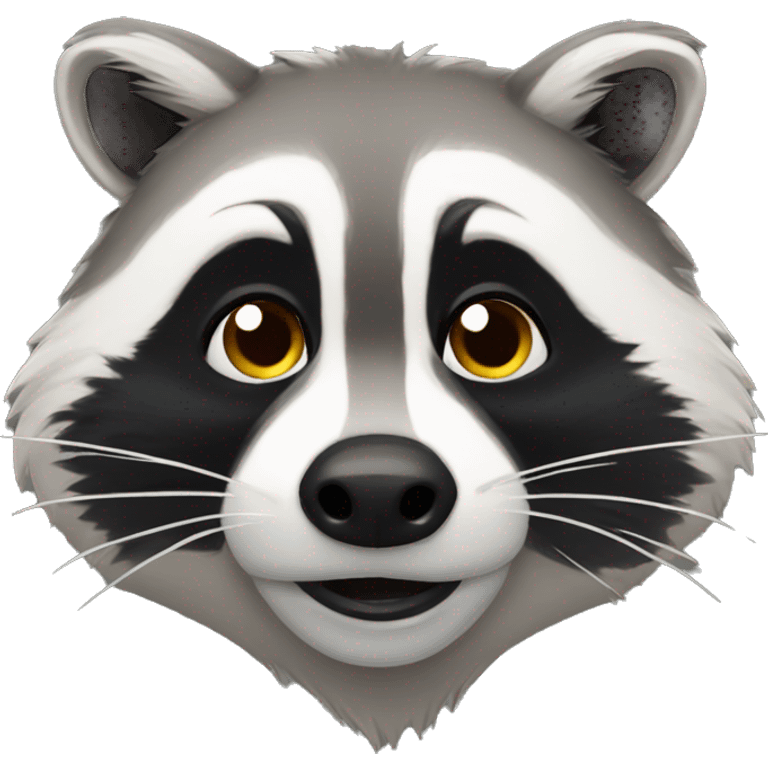 Racoon head  emoji