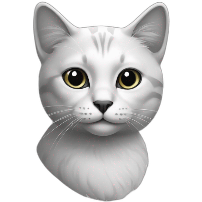 cat black and white emoji