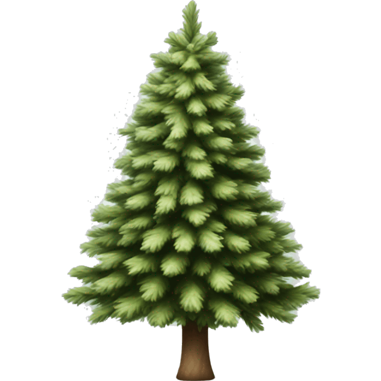 Realistic isolated off white fir christmas tree   emoji