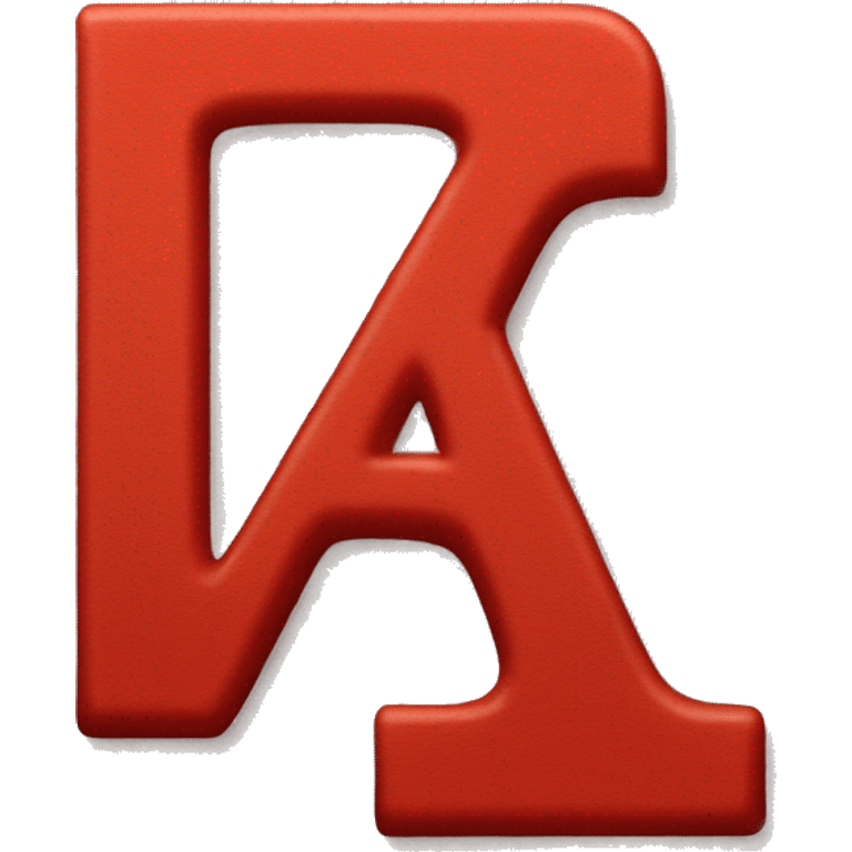 the letter A in red emoji