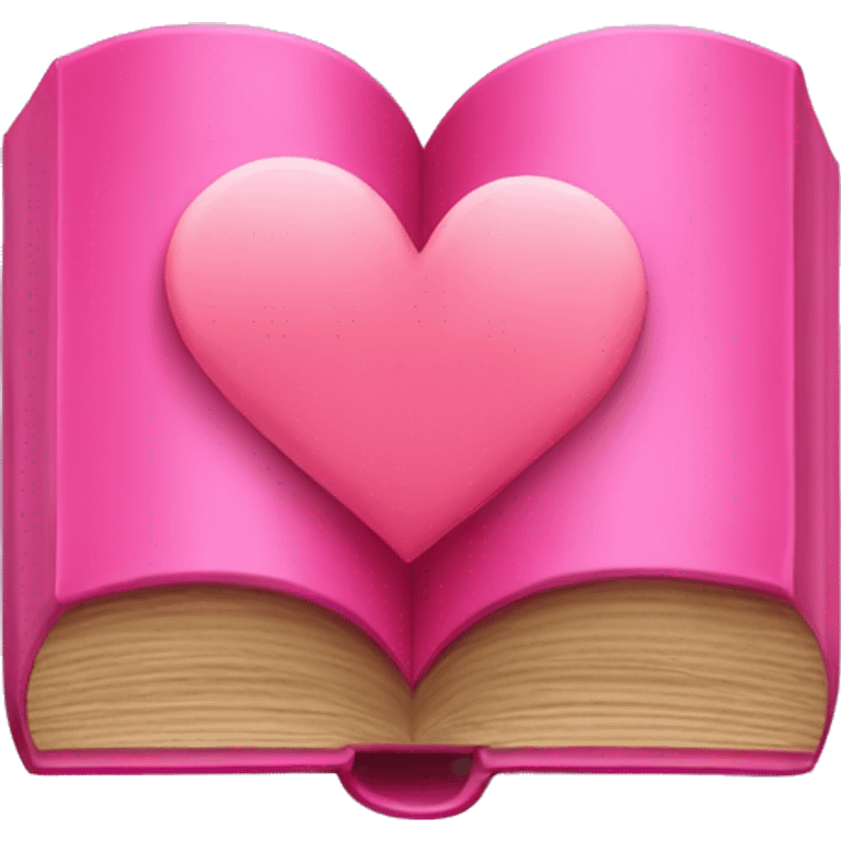 pink book with heart emoji