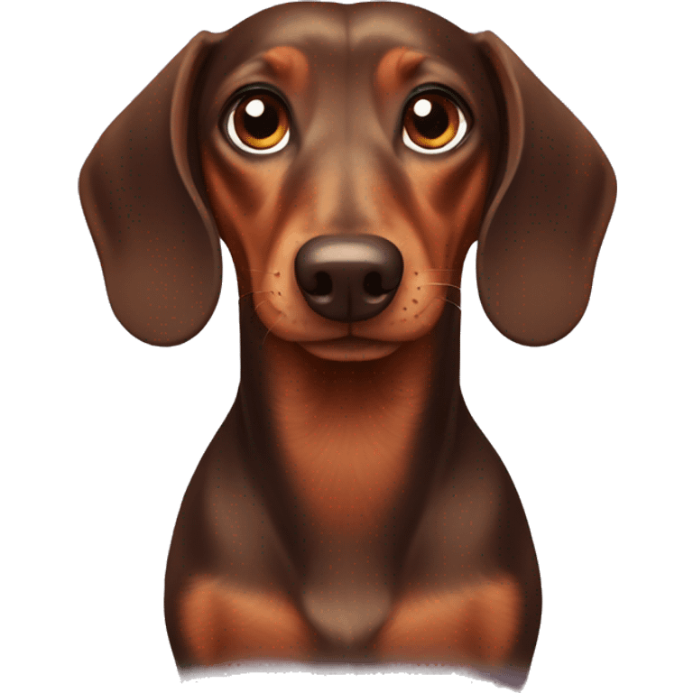 Brown dachshund emoji