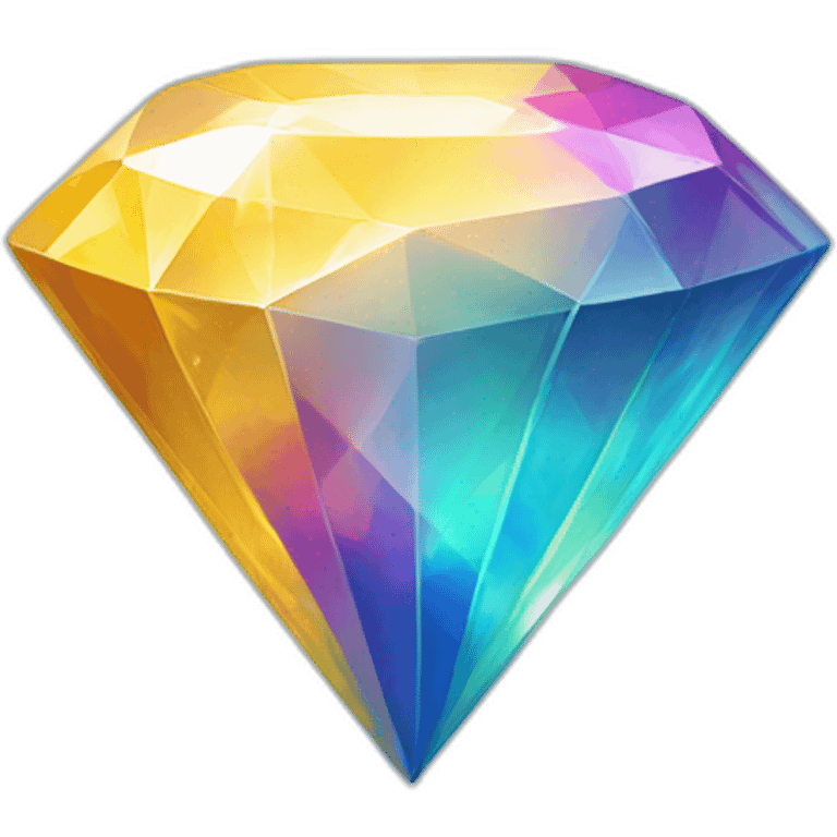 Prisme de lumière sur un diamant emoji