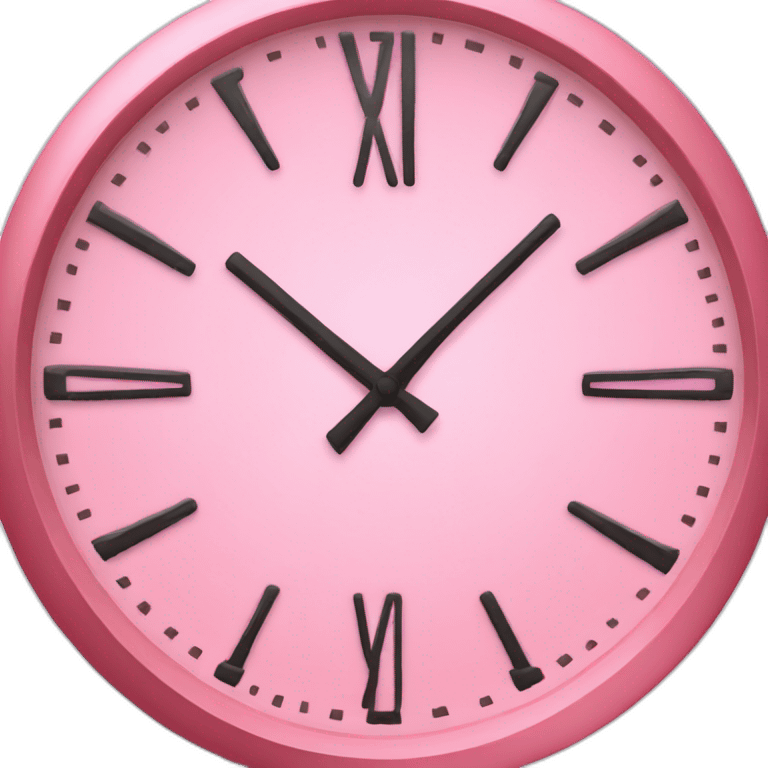 Reloj rosa emoji