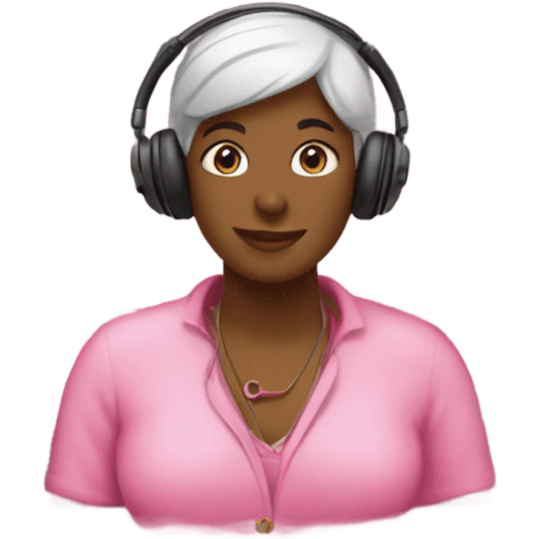 Audio book lover pink emoji