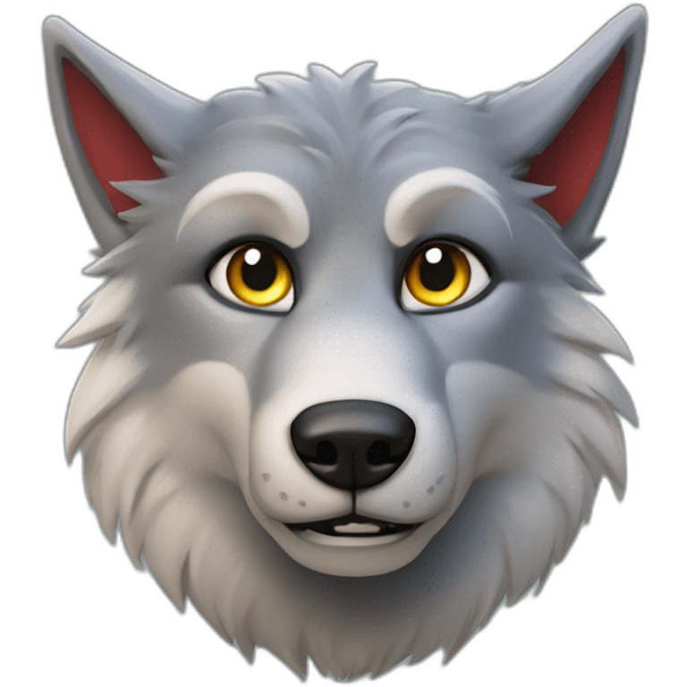 Loup garou amoureux emoji