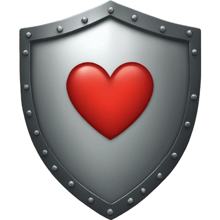 Shield with a heart on it emoji