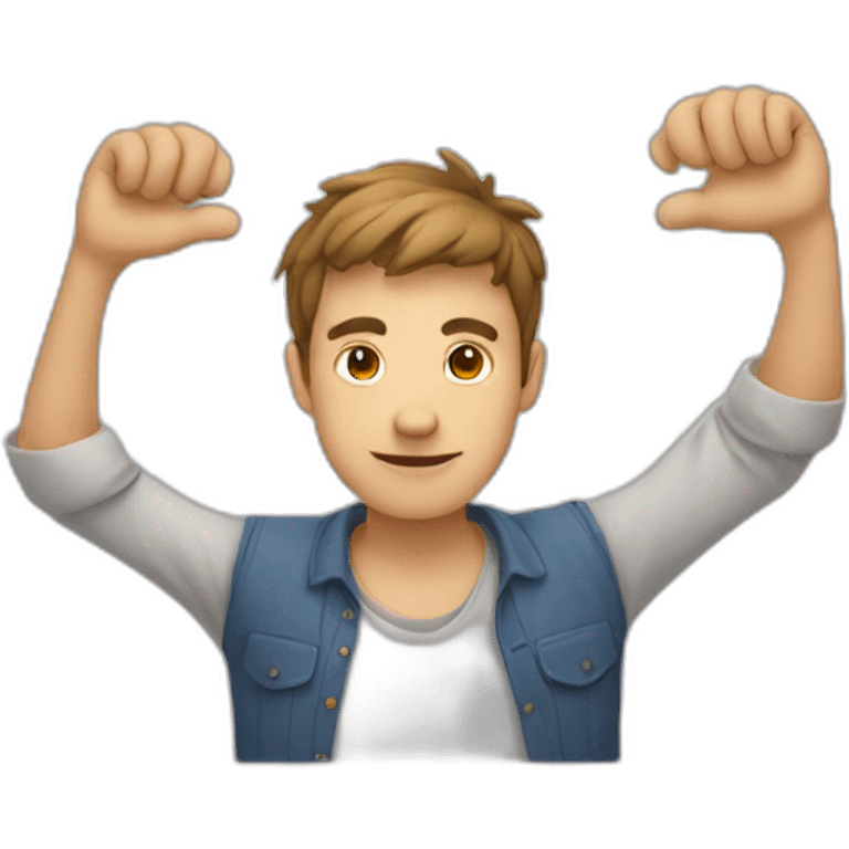 Holding ears with hands male emoji