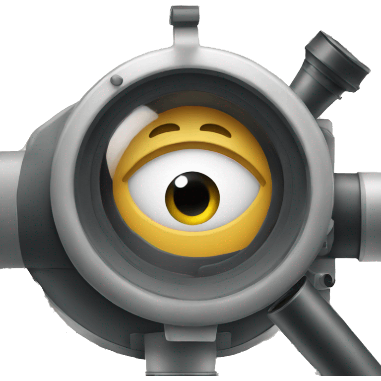 looking through a telescope emoji