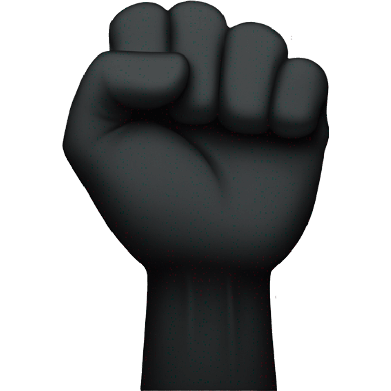 A shadowy figure with a raised fist emoji