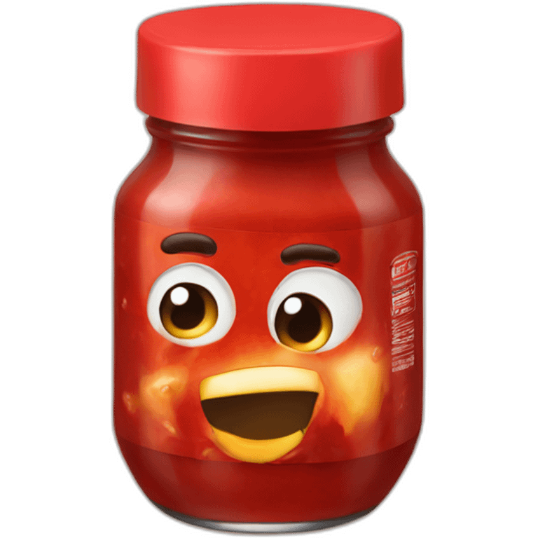 tumbado sobre ketchup emoji