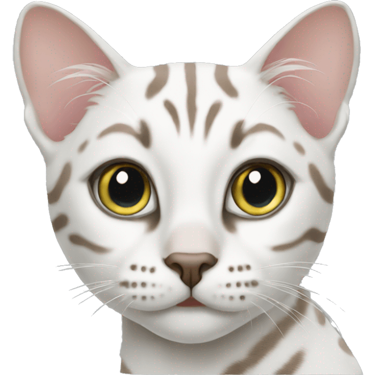 White bengal cat emoji