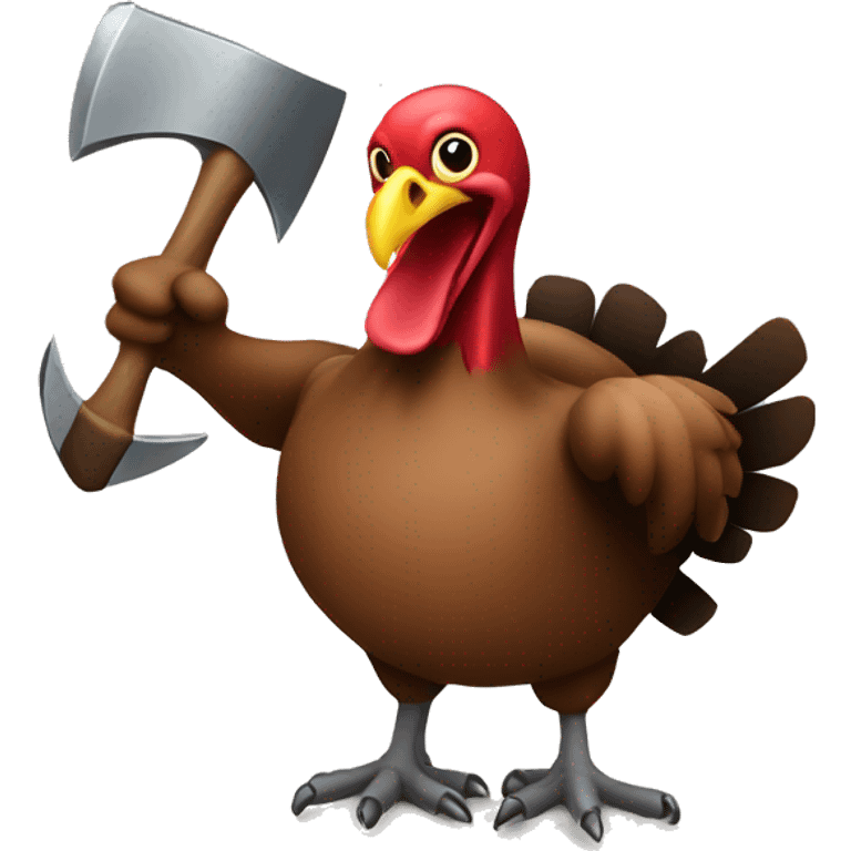 turkey holding an axe emoji