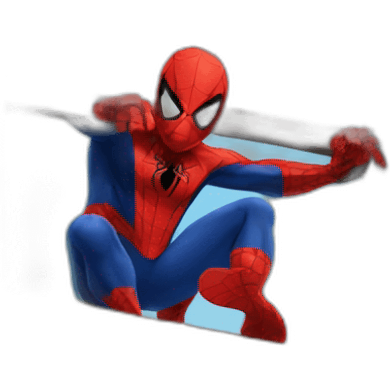 Spiderman looking outside window emoji