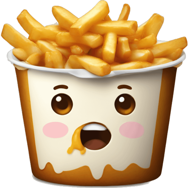 Poutine qui mange une bruine  emoji