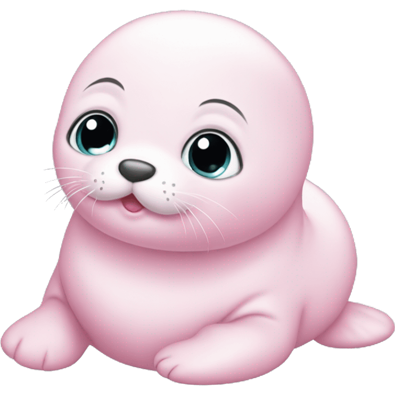 light pink baby seal emoji