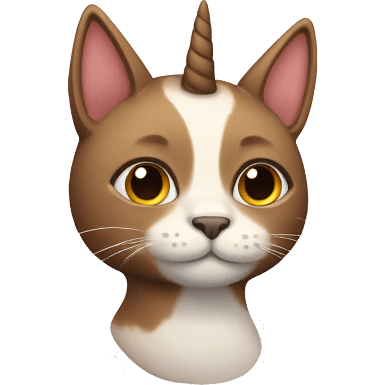 unicorn brown cat emoji