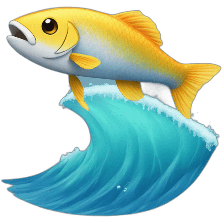 fish in wave emoji