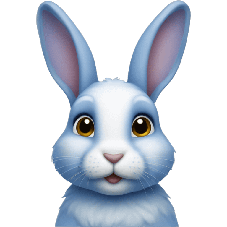 Lapin bleu emoji