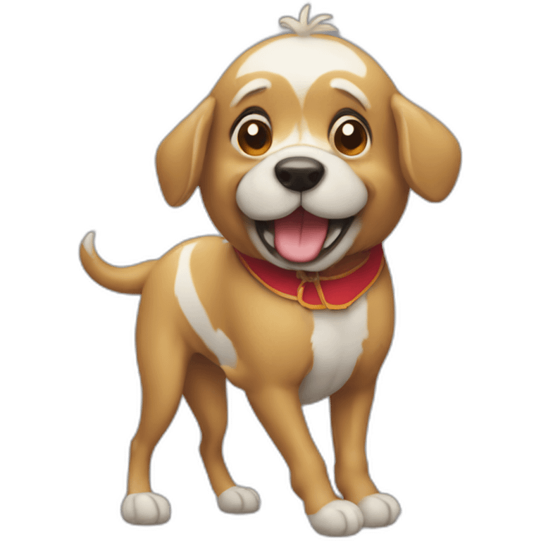 Chien du ballon de cirque emoji