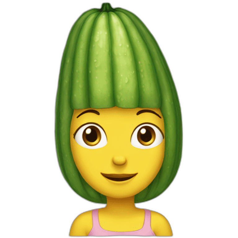 cucumber girl simpson style emoji