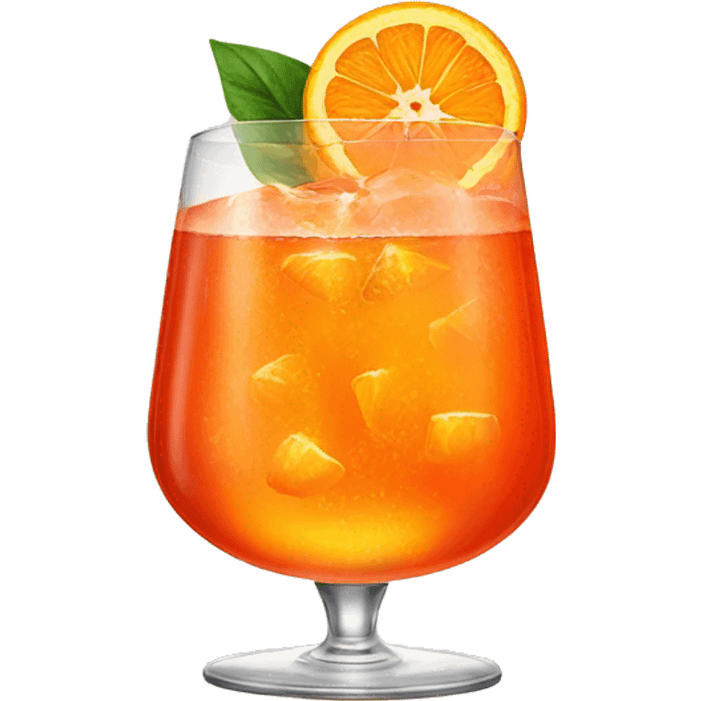 Glass with aperol spritz inside emoji