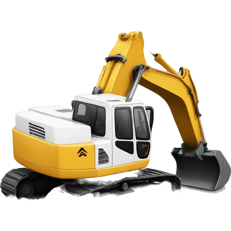 Excavator white emoji