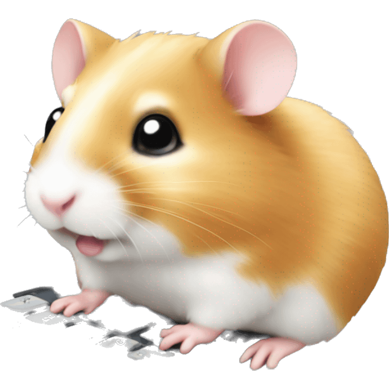 Hamster on calculator emoji