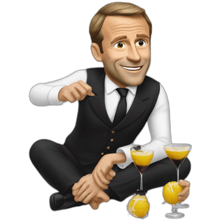 Tipsy macron emoji