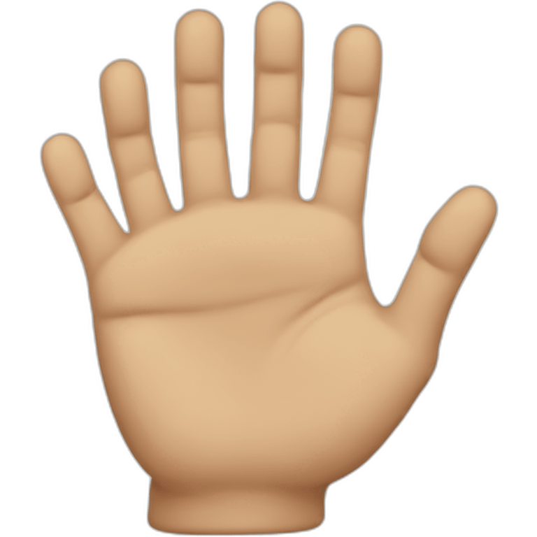 a right hand with eight fingers on it emoji