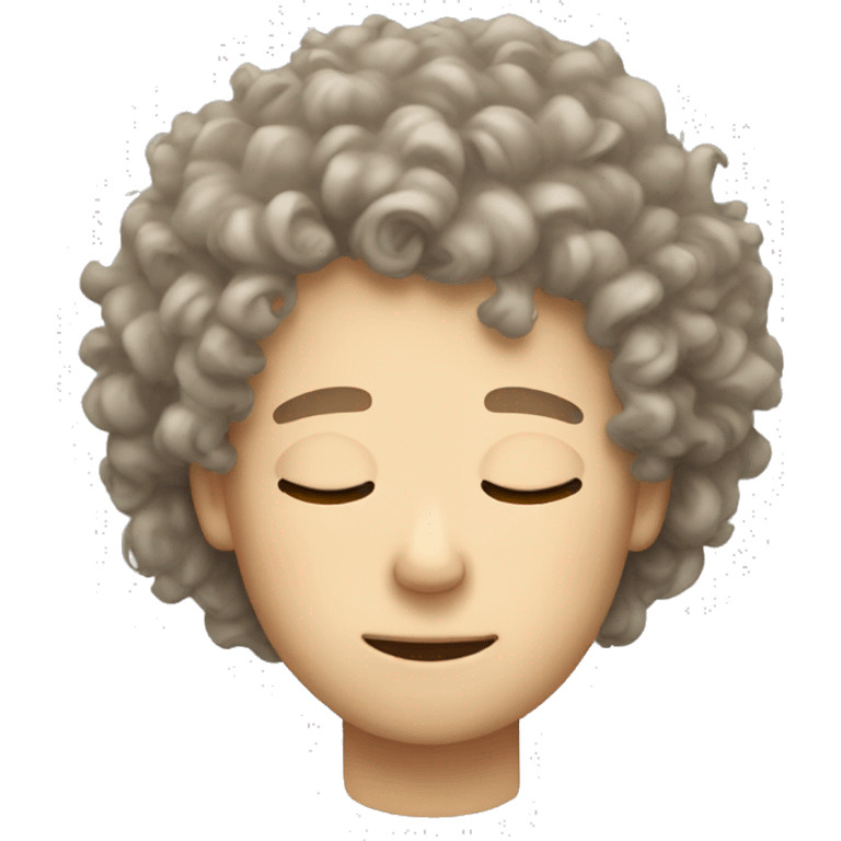 White boy curly hair sleeping  emoji