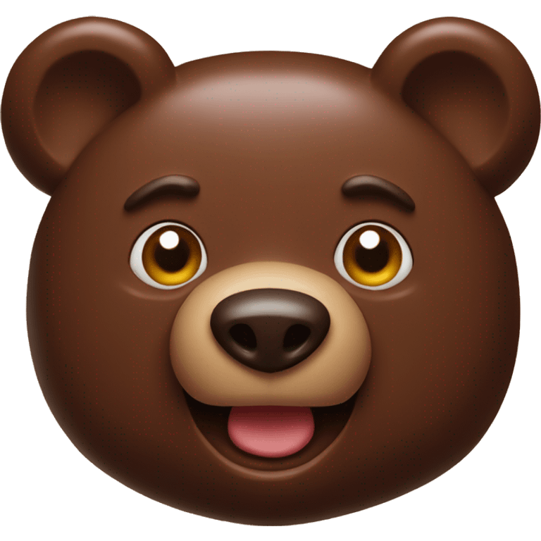 Bear made of chocolate with a bite mark out of his ear emoji