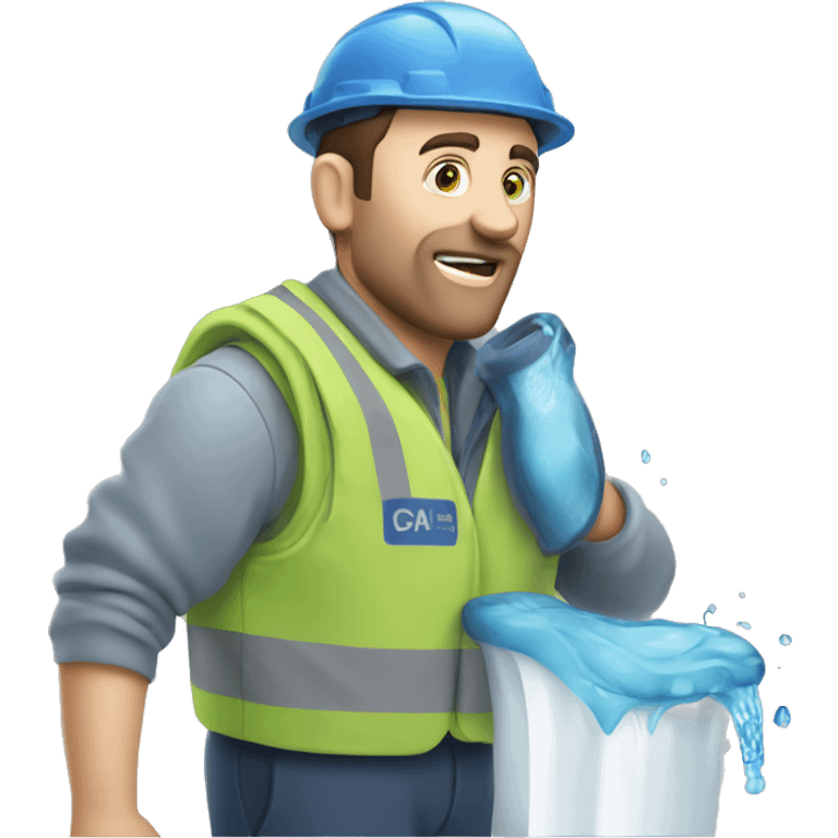 Severn Trent man finding leaks  emoji