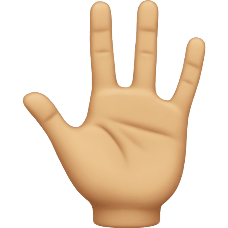 Hand with 3 fingers down emoji