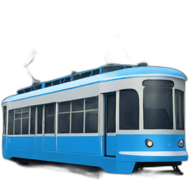 blue tram emoji