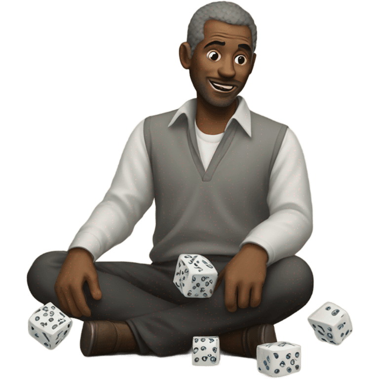 Man rolling dice  emoji