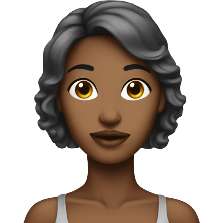 Attractive woman black angel emoji