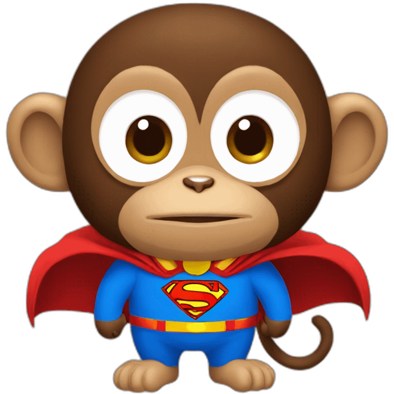 Superman monkey with cape emoji