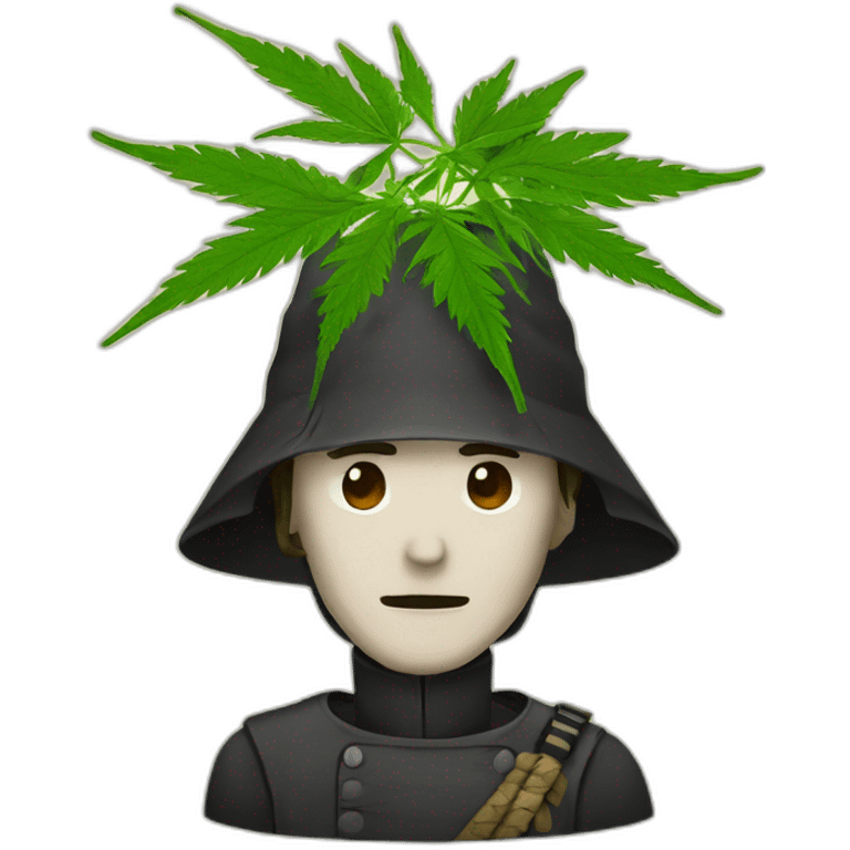 Samouraï cannabis emoji