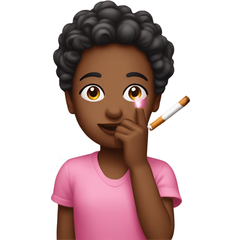 cigarette in hand with pink manicure emoji