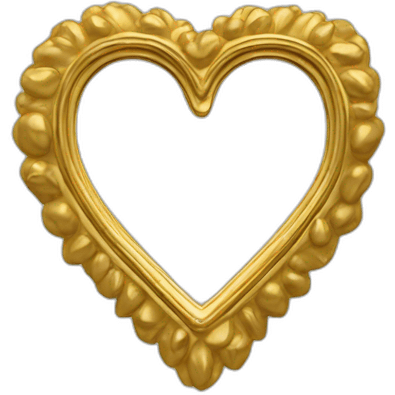 decorative gold heart mirror emoji