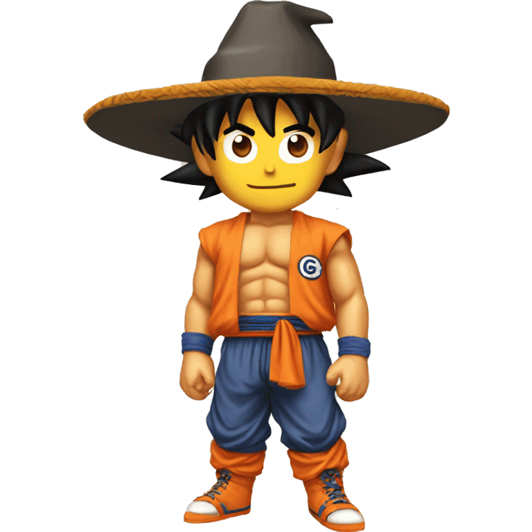 Goku con un sombrero emoji