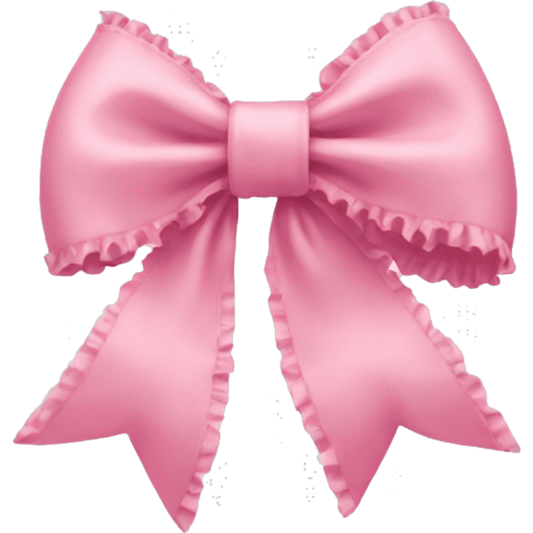 Light pink bow with ruffles emoji