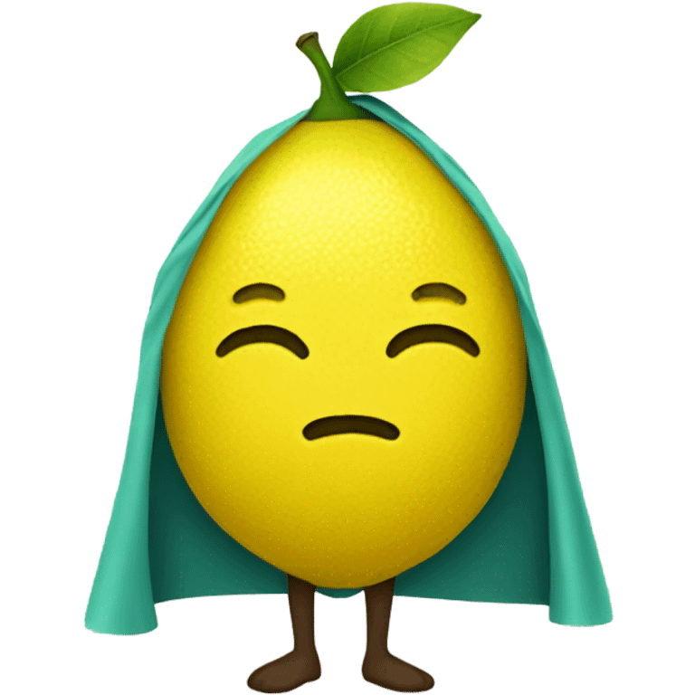 Lemon wearing a poncho  emoji