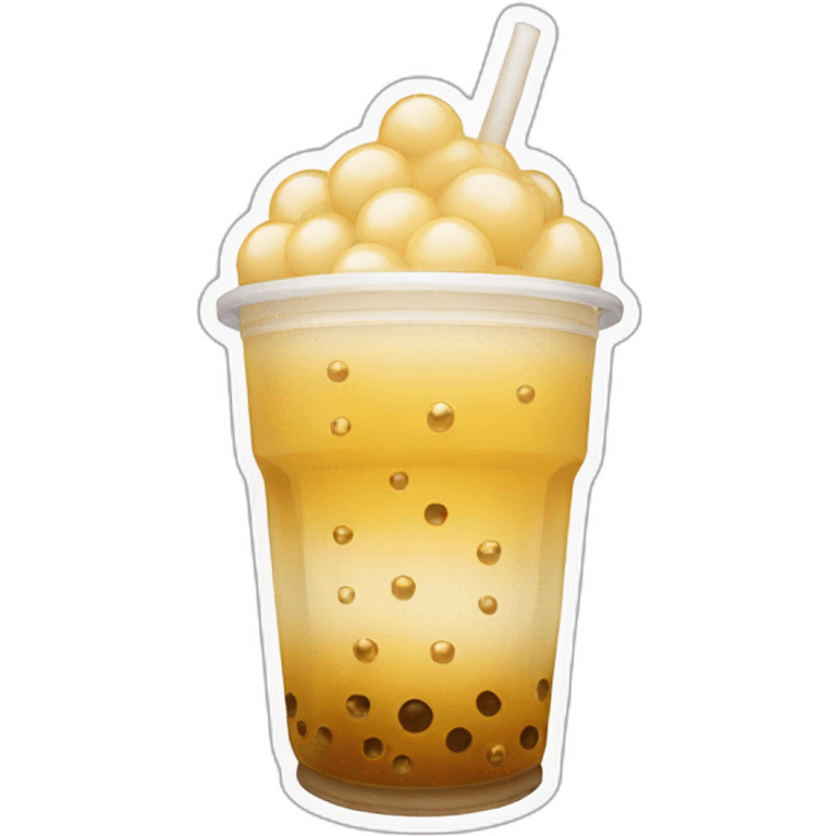 gold bubble tea emoji