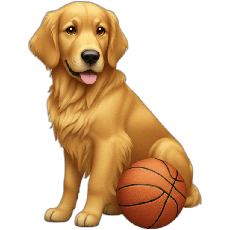 golden retriever basketball player emoji