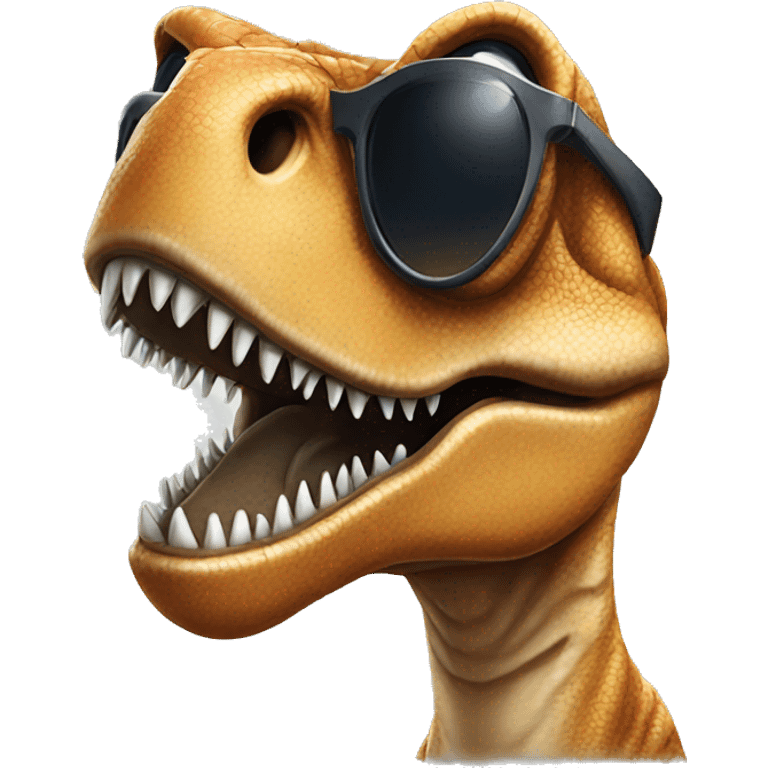 T-Rex with sunglasses  emoji