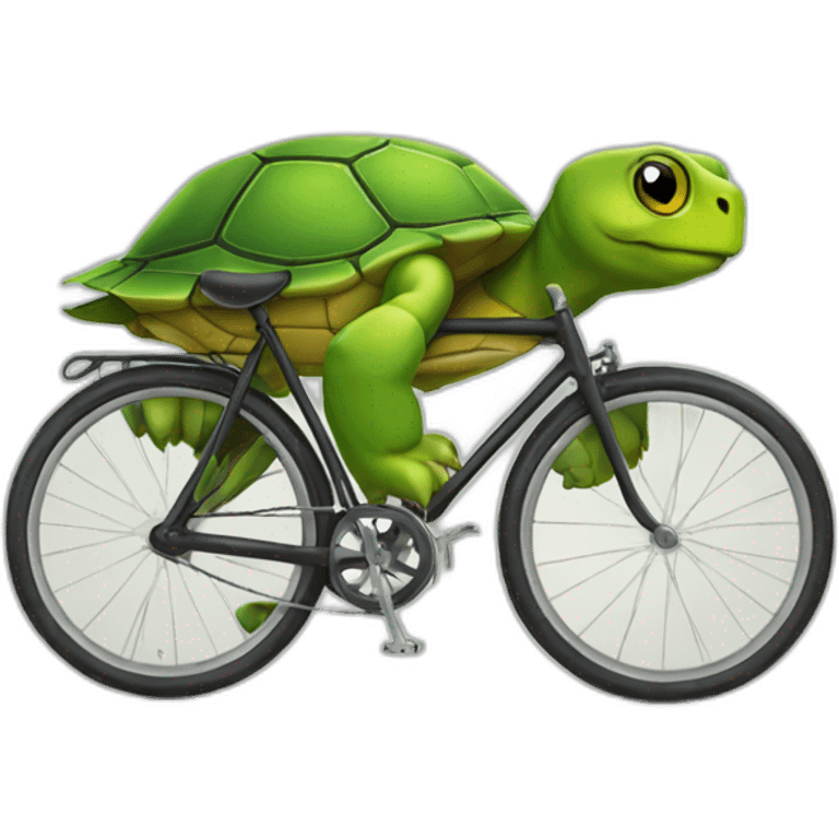 Tortue sur velo emoji